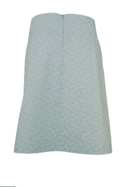 A-Linienrock, Mint mit hellen Blümchen